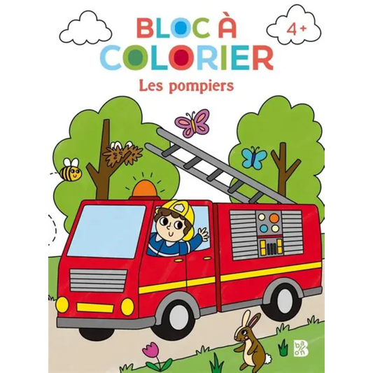 Bloc à colorier Les Pompiers luginae