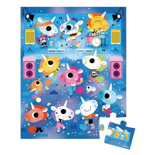Puzzle Concert Rock Licornes 24 pièces luginae