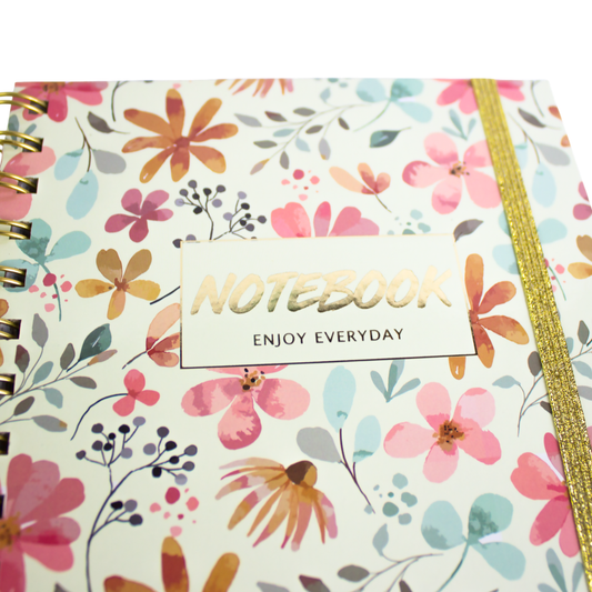 Carnet de note spirale A5 Enjoy Every Day Beige luginae