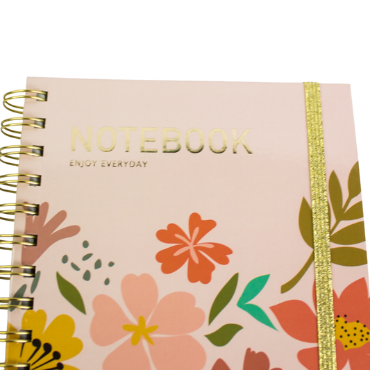 Carnet de note spirale A5 Enjoy Every Day Rose luginae