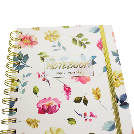 Carnet de note spirale A5 Enjoy Every Day Blanc luginae