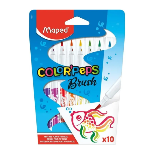 10 feutres Color Peps Brush Maped