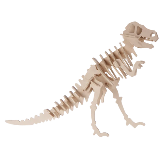 Puzzle 3D en bois naturel T-Rex Out of the Blue