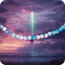 Charger l'image dans la galerie, Collier ras de cou ALIEN aquarelle