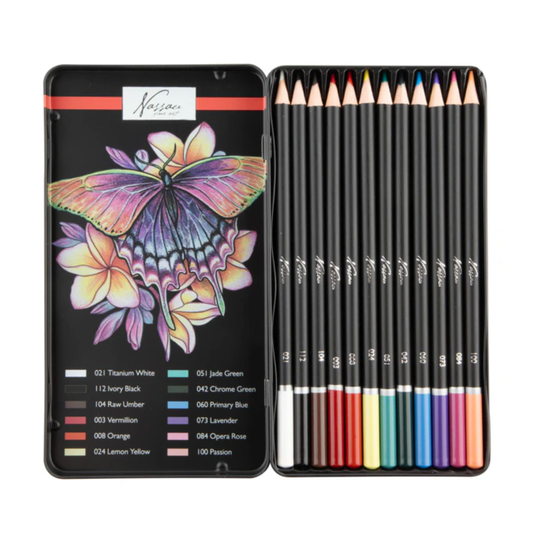 12 Crayons de couleurs Premium Nassau Fine Art Nassau Fine Art