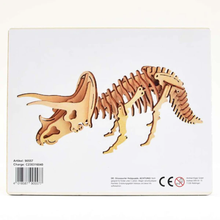 Charger l'image dans la galerie, Puzzle 3D en bois naturel Tricératops Kögler