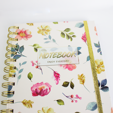 Charger l'image dans la galerie, Carnet de note spirale A5 Enjoy Every Day Blanc luginae