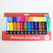 Charger l'image dans la galerie, 12 tubes de peinture acrylique luginae
