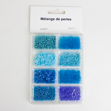Charger l'image dans la galerie, Mélange de perles bleus luginae
