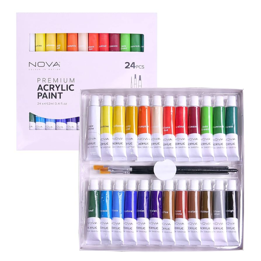 24 tubes de peinture aquarelle NOVA