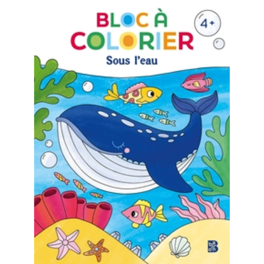 Bloc à colorier Sous l'eau luginae