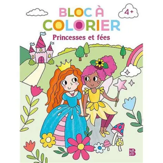 Bloc à colorier Princesses et fées luginae
