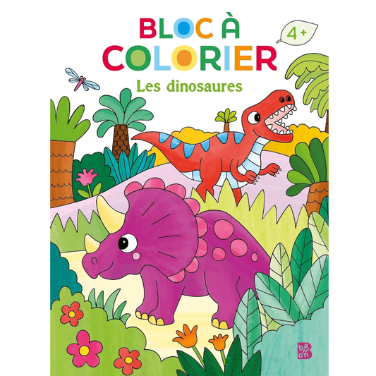 Bloc à colorier les dinosaures luginae