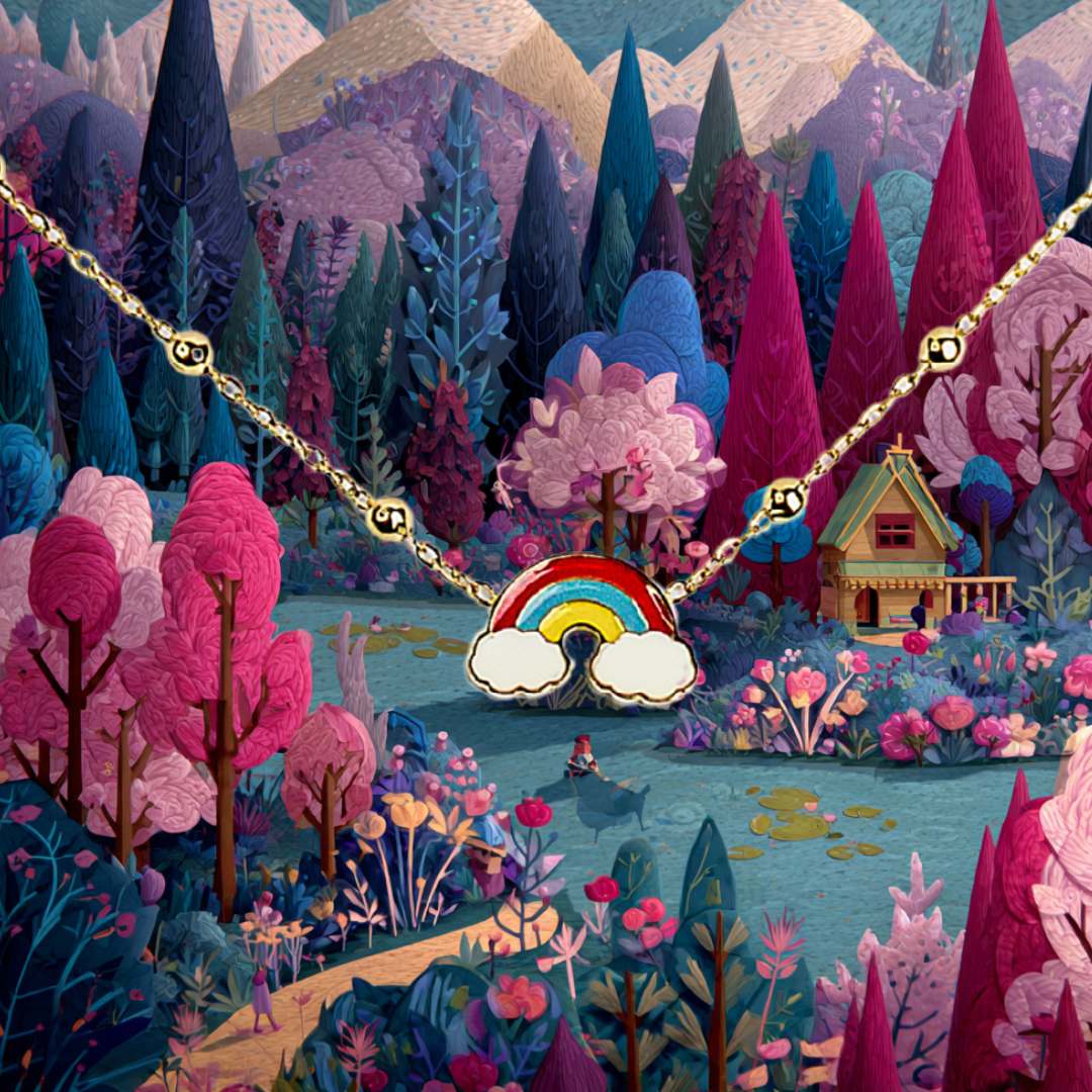 Collier enfant arc-en-ciel