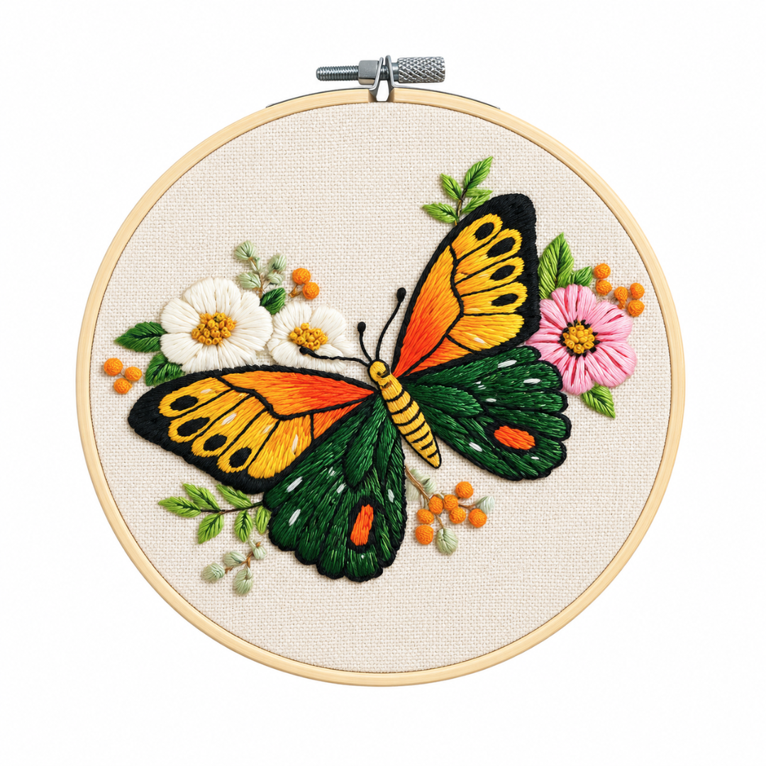 Kit de broderie DIY Papillon luginae
