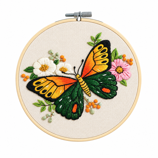 Kit de broderie DIY Papillon luginae