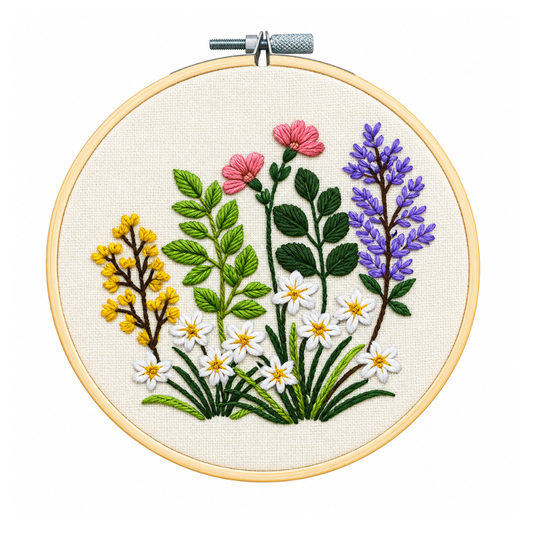 Kit de broderie DIY Botanique luginae