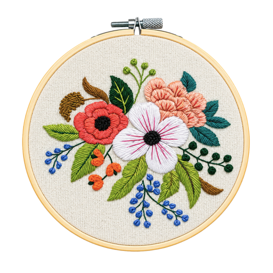 Kit de broderie DIY Floraison luginae