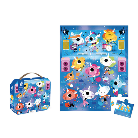 Puzzle Concert Rock Licornes 24 pièces luginae