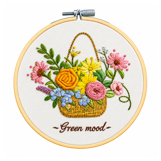 Kit de broderie DIY Green Mood luginae