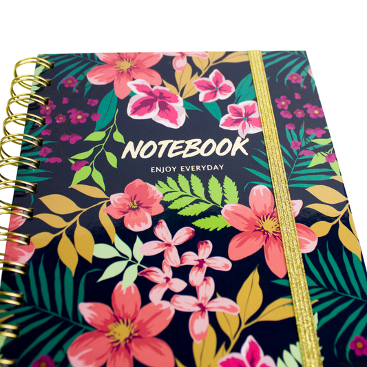 Carnet de note spirale A5 Enjoy Every Day Noir luginae