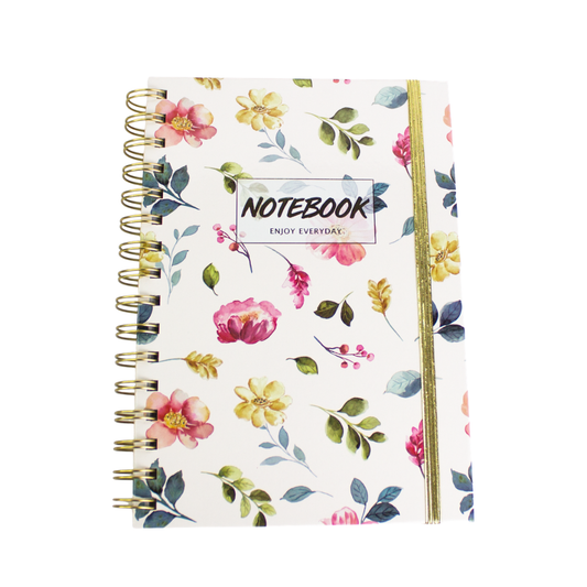 Carnet de note spirale A5 Enjoy Every Day Blanc luginae