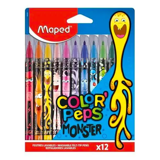 12 feutres Color Peps Monster Maped