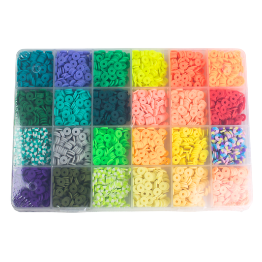 Boîte de perles plates 24 couleurs luginae