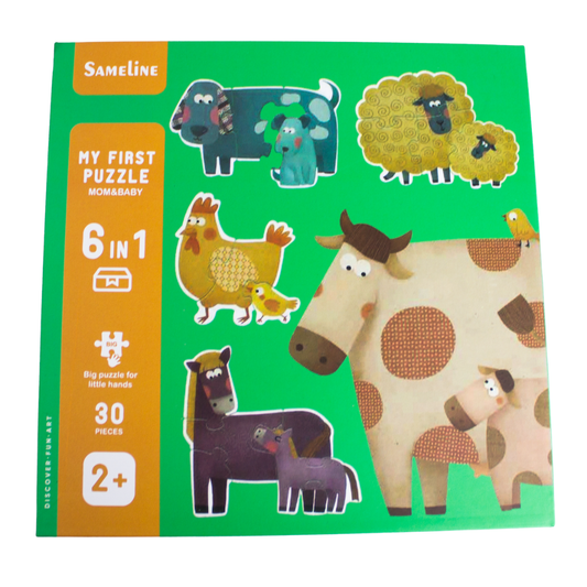 Mon Premier Puzzle 6 en 1 Animaux de la Ferme luginae