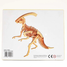 Charger l'image dans la galerie, Puzzle 3D en bois naturel Parasaurolophus Kögler
