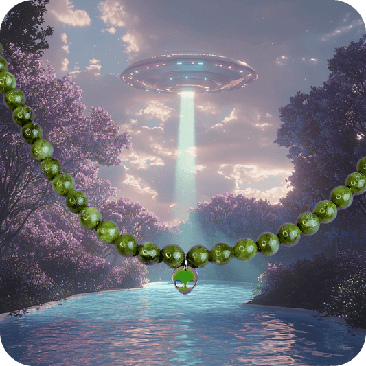 Collier ras de cou ALIEN vert sapin