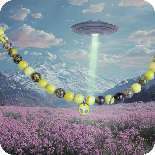 Collier ras de cou ALIEN vert pomme