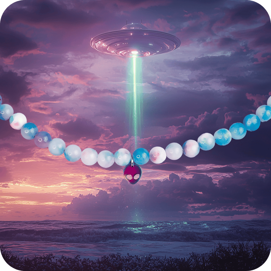 Collier ras de cou ALIEN aquarelle
