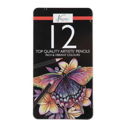 12 Crayons de couleurs Premium Nassau Fine Art Nassau Fine Art