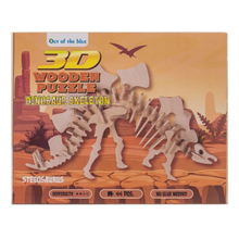 Charger l'image dans la galerie, Puzzle 3D en bois naturel Stégosaure Out of the Blue
