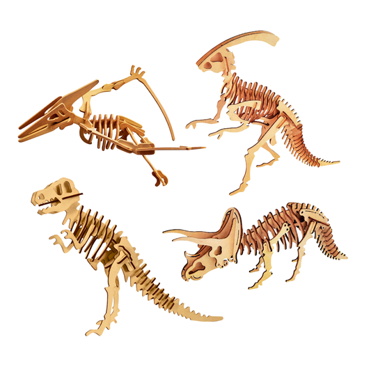 Puzzle 3D en bois naturel T-Rex Kögler