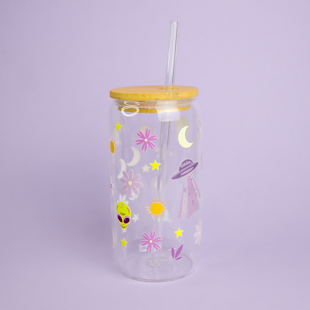 Gobelet canette en verre ALIEN DES GLACES