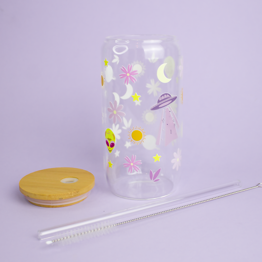 Gobelet canette en verre ALIEN DES GLACES