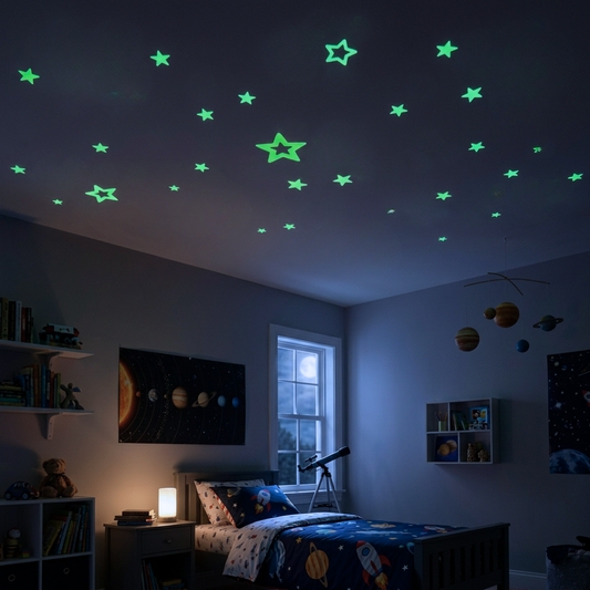 13 Etoiles adhésives phosphorescentes luginae