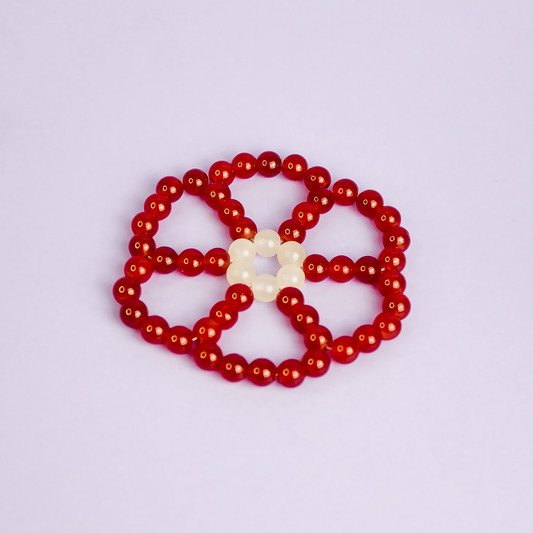 Dessous de verre Marguerite Rouge