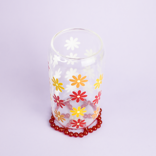 Dessous de verre Marguerite Rouge
