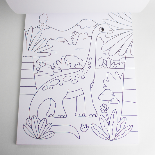Bloc à colorier les dinosaures luginae