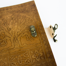 Charger l'image dans la galerie, Carnet cuir véritable Arbre de Vie luginae
