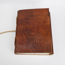 Charger l'image dans la galerie, Carnet cuir véritable Loup luginae
