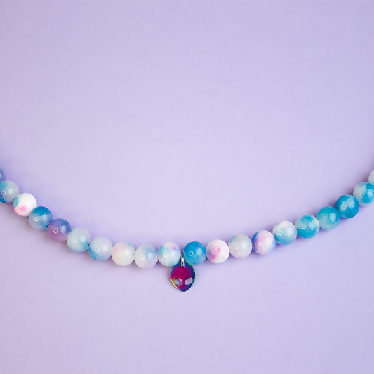 Collier ras de cou ALIEN aquarelle