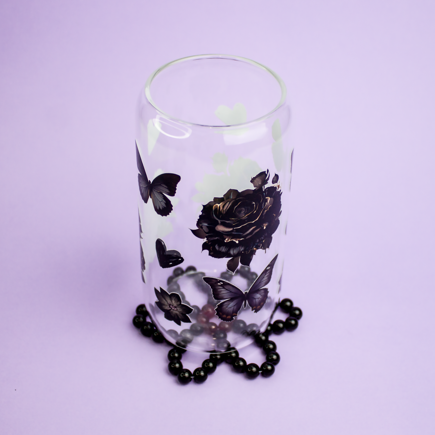 Dessous de verre Marguerite noire
