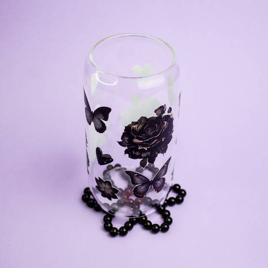 Dessous de verre Marguerite noire