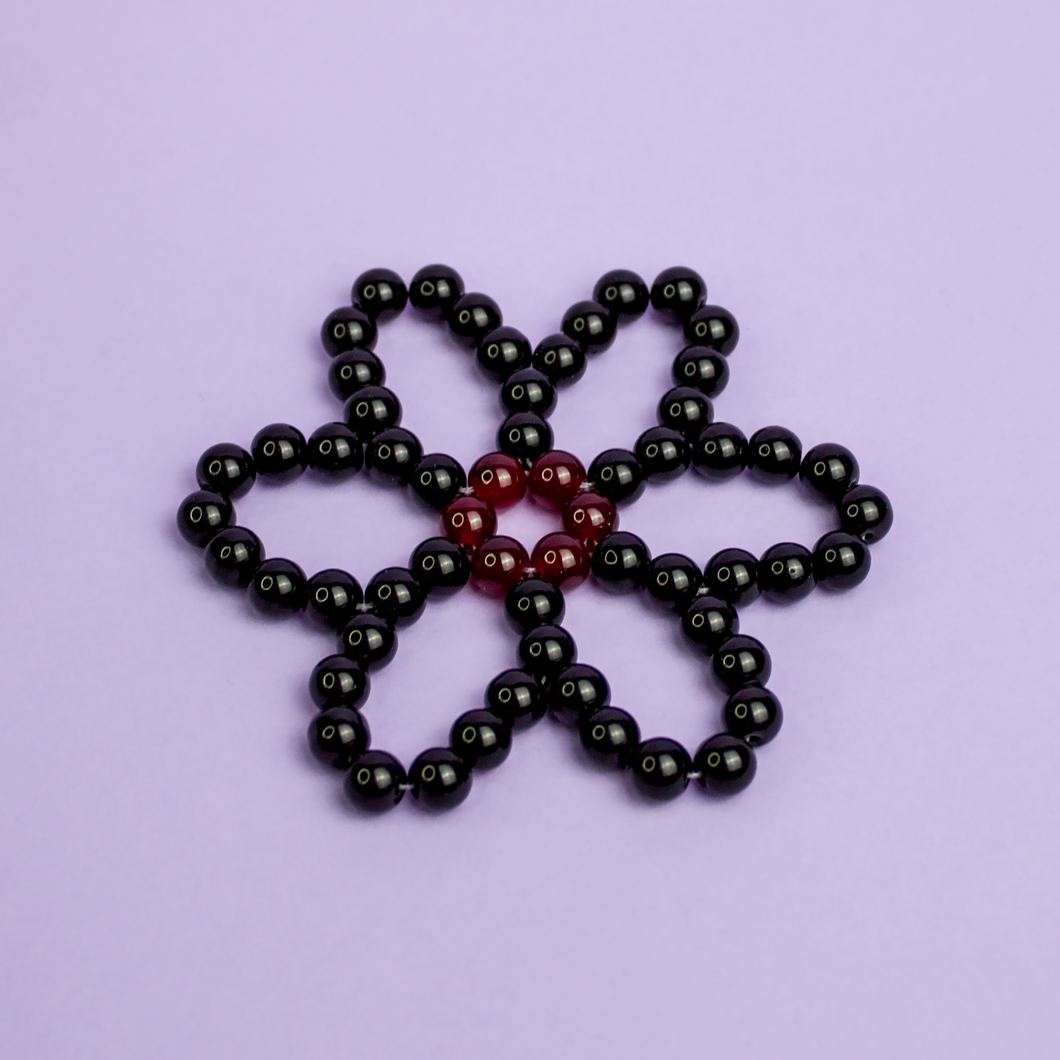 Dessous de verre Marguerite noire