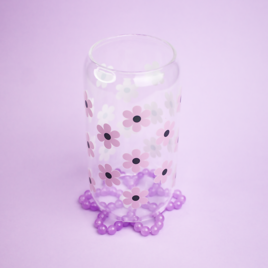 Dessous de verre Marguerite Mauve