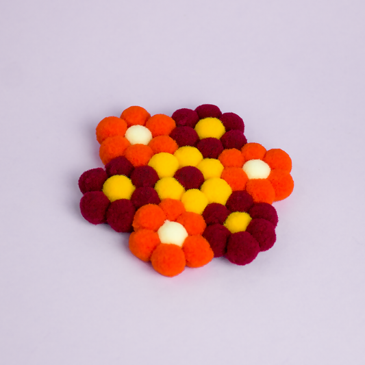 Dessous de verre Mimosa en feutrine